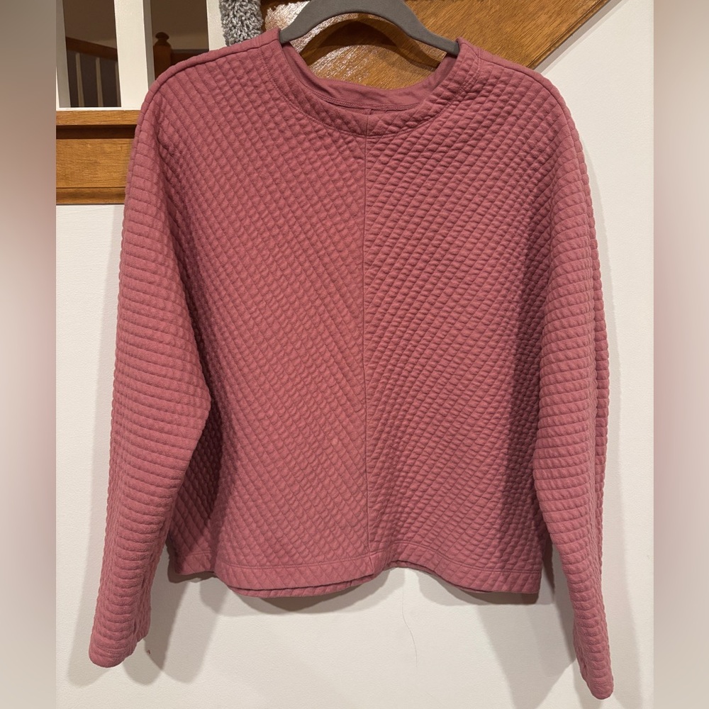 A New Day Quilted Mauve Sweatshirt